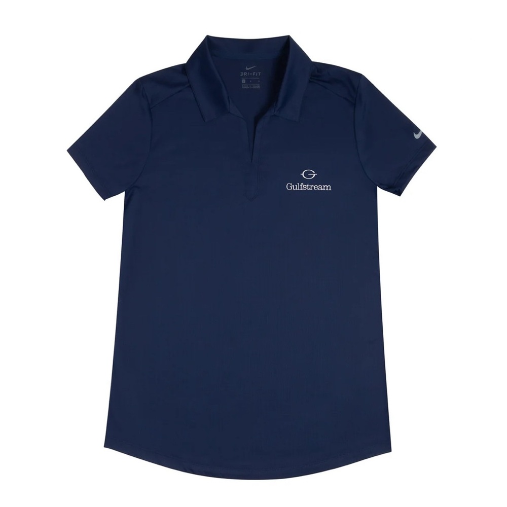 Gulfstream branded Nike Dri-Fit Polo Shirt in Navy Blue, Women’s Size M